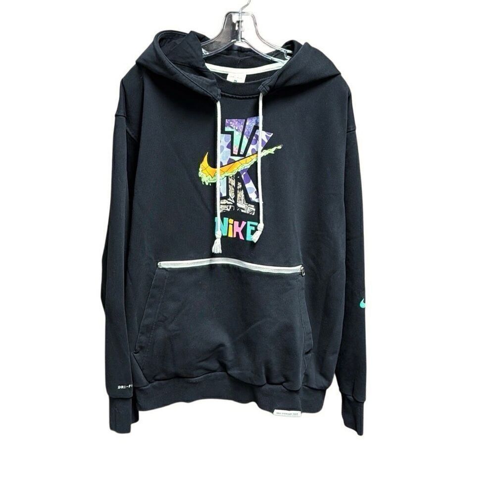 Nike x Kyrie Irving Black Hoodie Sweatshirt DriFit Pockets Unisex Size XL